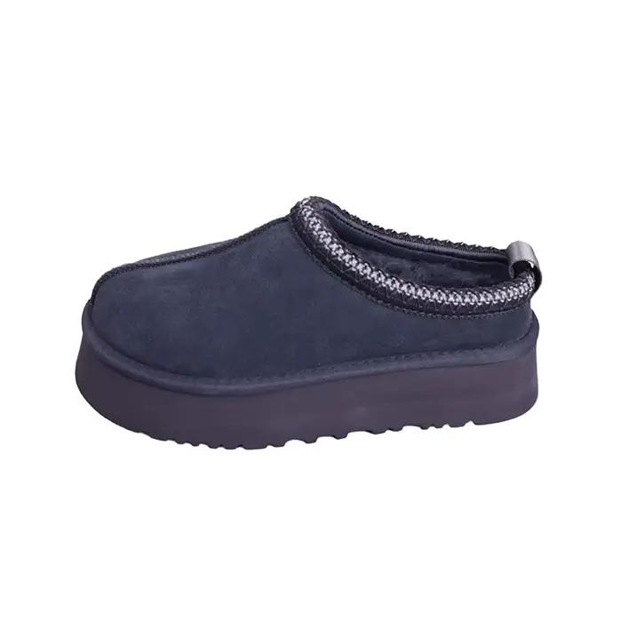Hiver chaussons pour femmes chaussures plates plate-forme Singback Mules