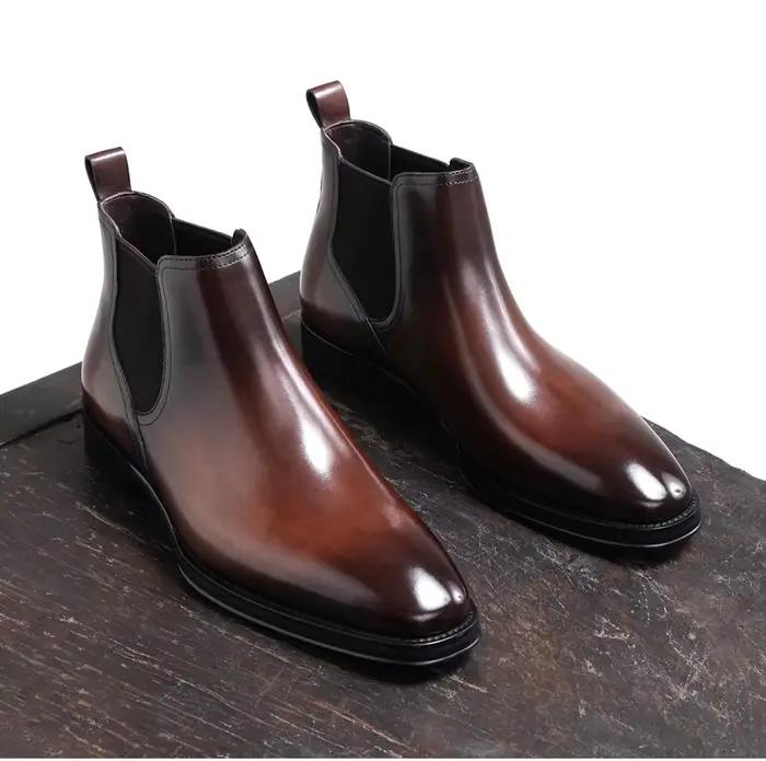 Bottes montantes à bout pointu pour hommes