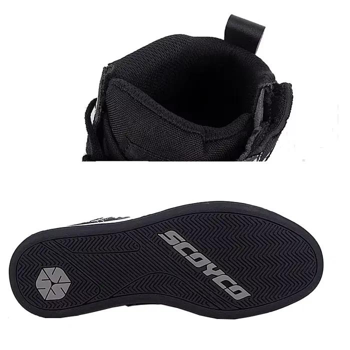 Bottes de moto pour hommes SCOYCO chaussures de motocross anti-collision résistantes à l'usure
