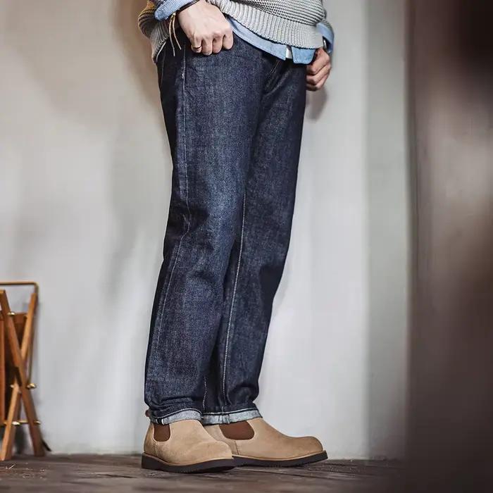 Bottes Chelsea rétro Maden pour homme bout rond daim de vache confortables et élégantes pour toutes les occasions