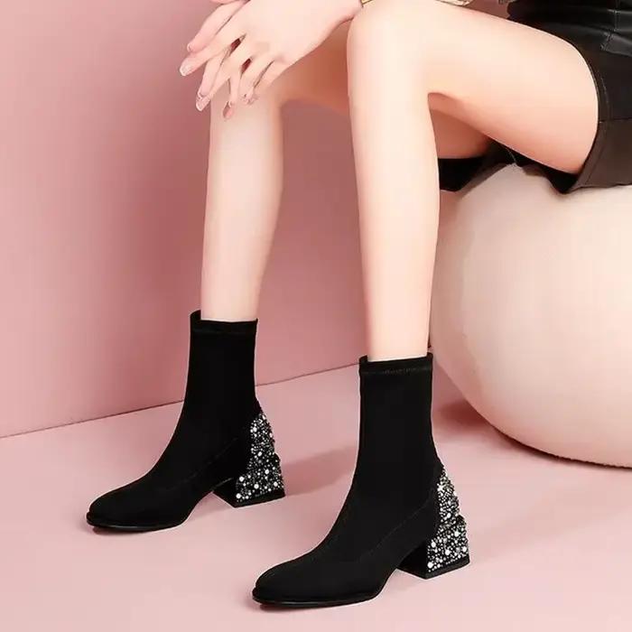 Bottines à strass pour femmes