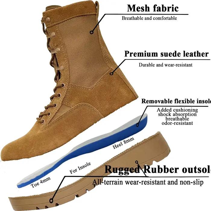 LAHORS ® Bottes tactiques de Combat imperméables pour hommes