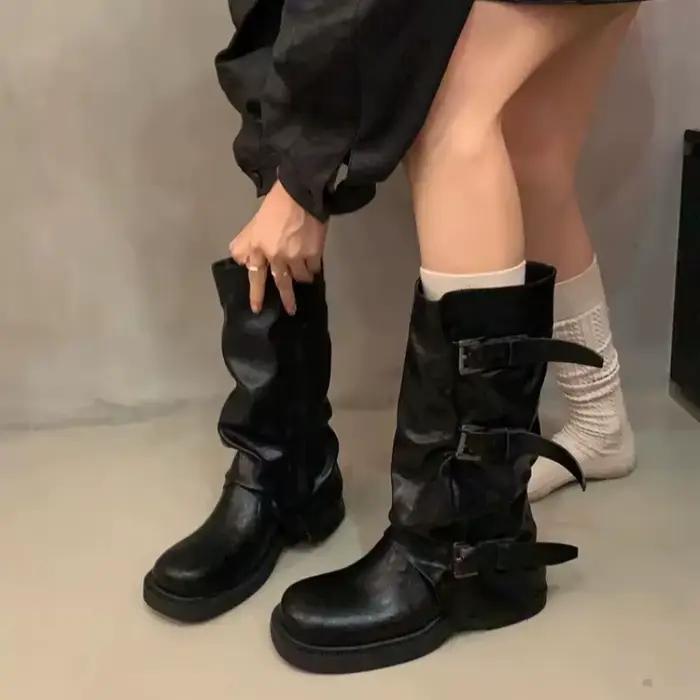 Bottes d'hiver mi-mollet pour femme