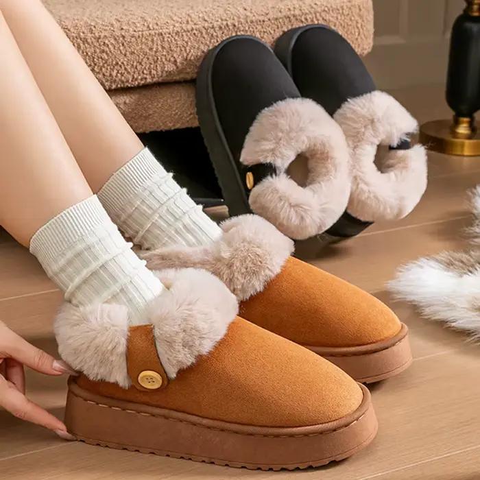 Bottes de neige chaudes et moelleuses pour femme