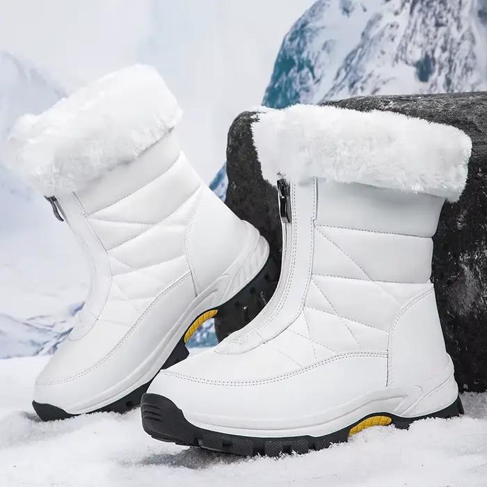 Bottes d'hiver à semelles épaisses pour femme