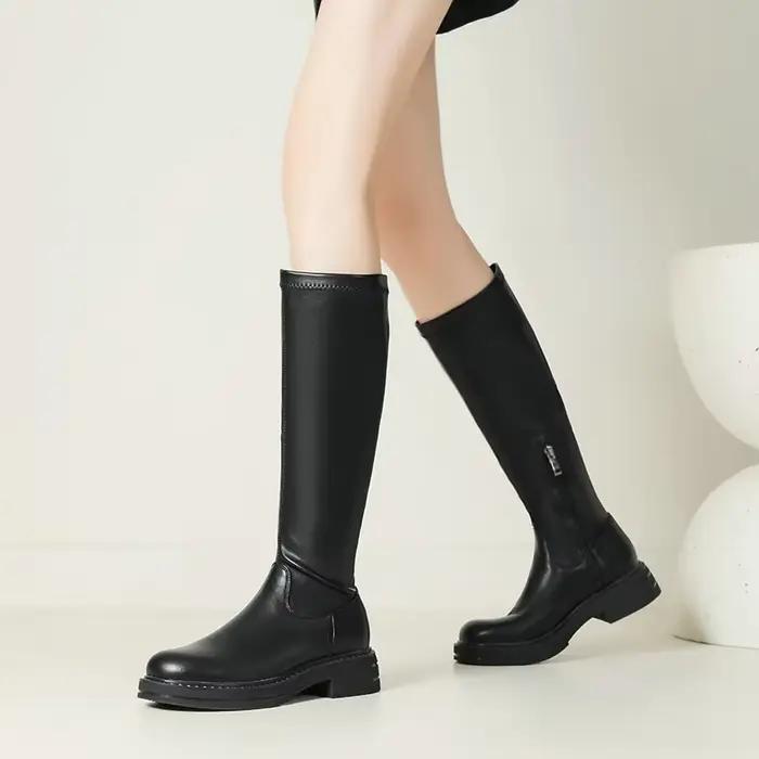 Bottines extensibles en PU souple