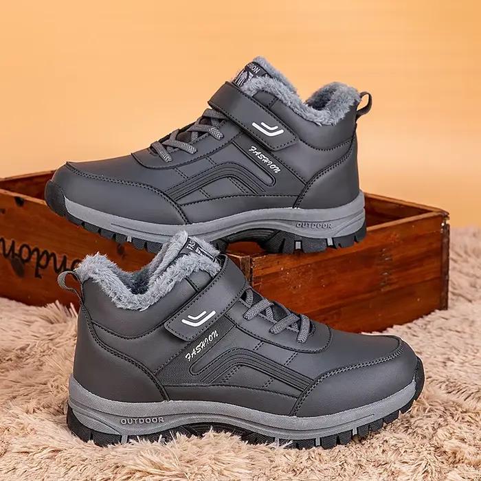 ELUVA hommes bottes de travail imperméables hiver thermique anti-dérapant chaussures chaudes en plein air randonnée