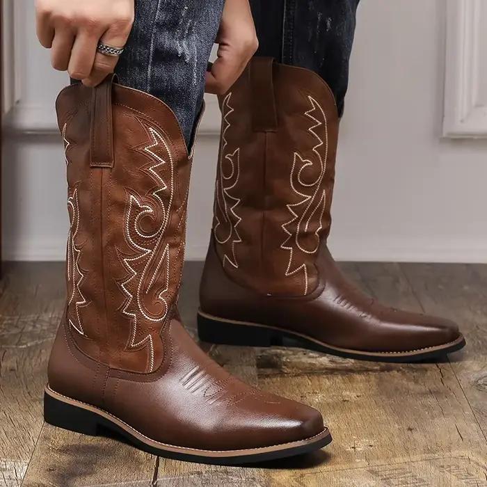 Bottes Chelsea pour hommes, style rétro britannique, antidérapantes pour toutes les saisons, chaussures pour hommes, bottes de cowboy confortables, bottes hautes pour hommes