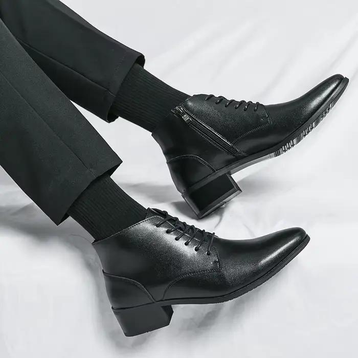 Bottes de rinçage en cuir pour hommes