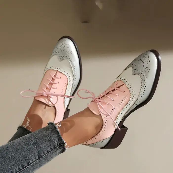 EAGSITY femmes oxford chaussures bout pointu richelieu