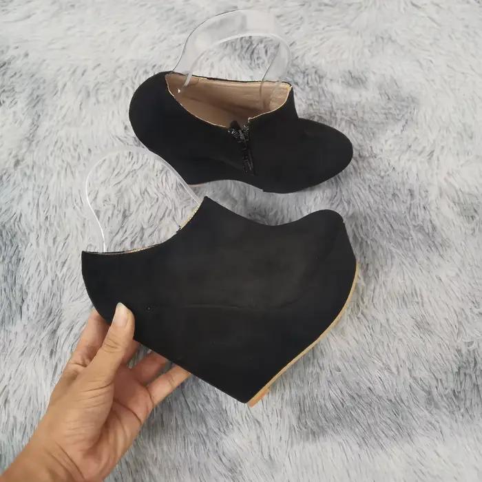 Bottes Compensées à Talons Hauts pour Femme