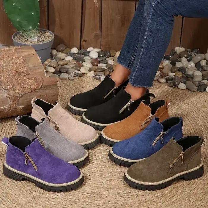 Bottines à fermeture éclair pour femmes