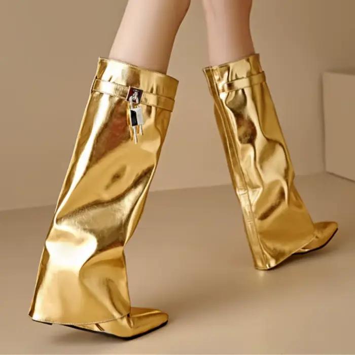 Bottes hautes compensées Sexy pour femmes