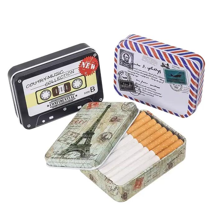 Boîte à cigarettes imprimée, boîte à tabac, couvercle scellé, boîte à cigarettes, boîte à tabac aux herbes, boîte de rangement en papier roulant