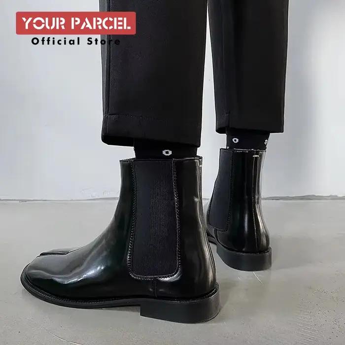 Bottes en cuir à bout fendu pour hommes