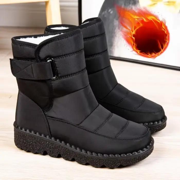 Bottes femmes antidérapantes imperméables hiver bottes De neige plate-forme chaussures pour femmes bottines chaudes coton rembourré chaussures Botas De Mujer