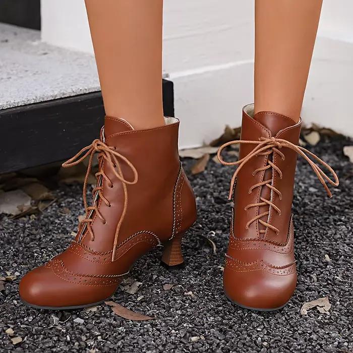Bottines courtes à lacets pour femmes