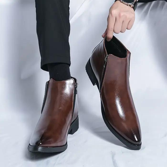 Bottes pointues courtes pour hommes