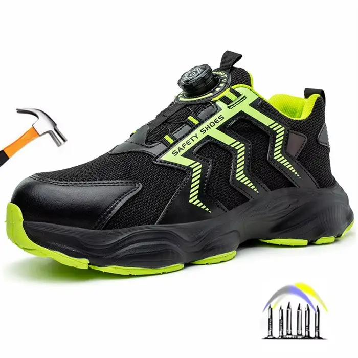 Bottes de travail industrielles robustes bout renforcé en plastique chaussures de travail légères confortables pour hommes occassions professionnelles
