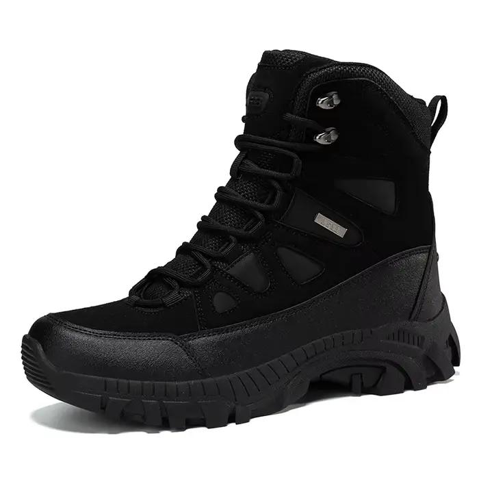 Bottes tactiques montantes pour hommes, bottes d'entraînement de combat respirantes, bottes de randonnée d'extérieur antidérapantes et résistantes à l'usure grandes tailles