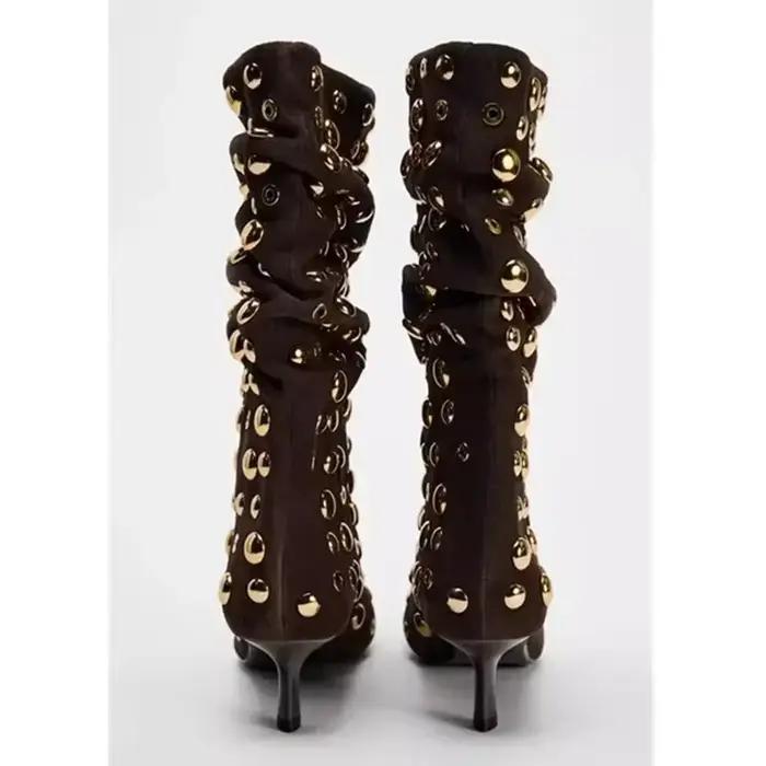 Bottes de banquet pointues à talons hauts pour femmes