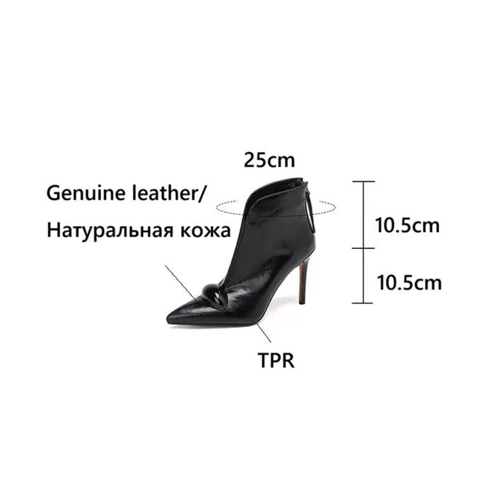 Bottines d'automne en cuir véritable pour femmes
