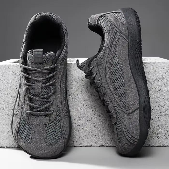 ARFASTEP Nouvelles Chaussures Décontractées pour Hommes à Bout Large, Semelle Souple, Baskets de Marche Respirantes en Maille, Confortables, Type Pieds Nus