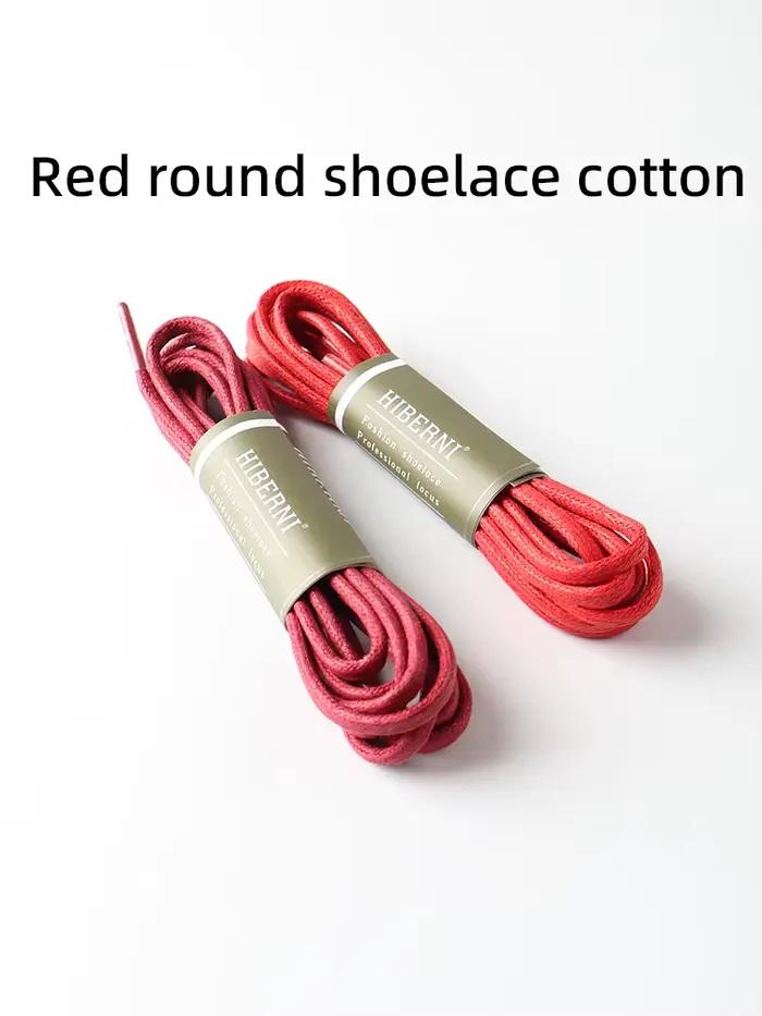 Lacets ronds 3.5mm en coton et plastique brillants pour bottes femmes couleurs vives et longues occasions spéciales