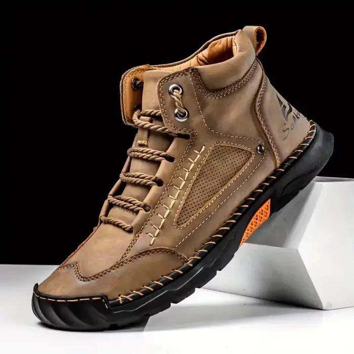 Nouvelles bottes pour hommes faites à la main Design baskets homme en plein air décontracté en cuir hommes chaussures bottines automne respirant offre spéciale bottes pour hommes