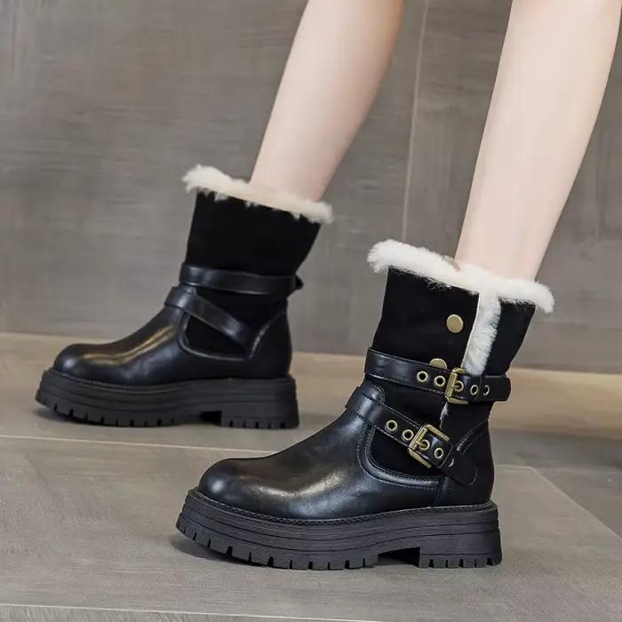 Bottes d'hiver à plateforme pour femmes