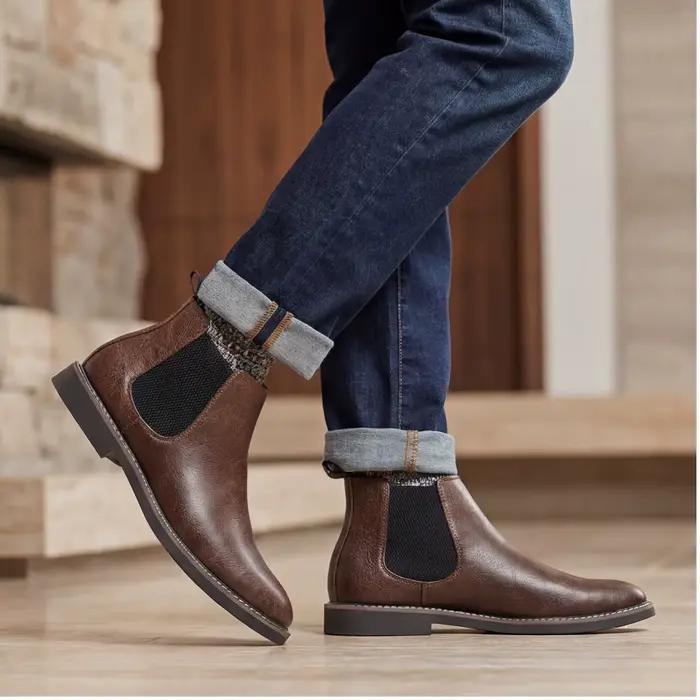 Bottes rétro confortables pour hommes, marque de mode, 2024, 40-46