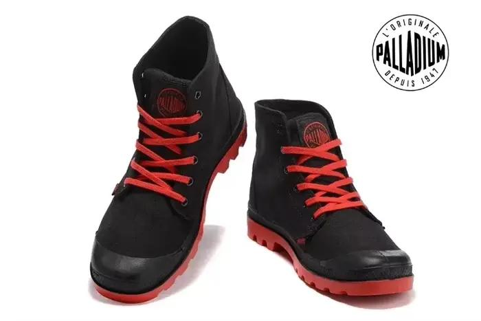 Original extérieur PALLADIUM Pampa classique toile chaussure cheville Botas Cowboy baskets bottes mode toile chaussures taille Eur 35-45