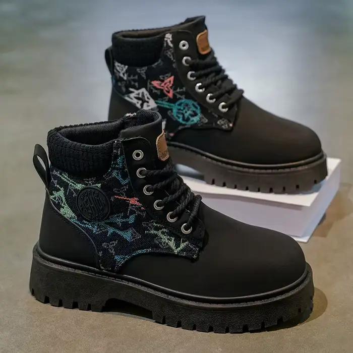 Bottes pour hommes quatre saisons classiques grosse tête