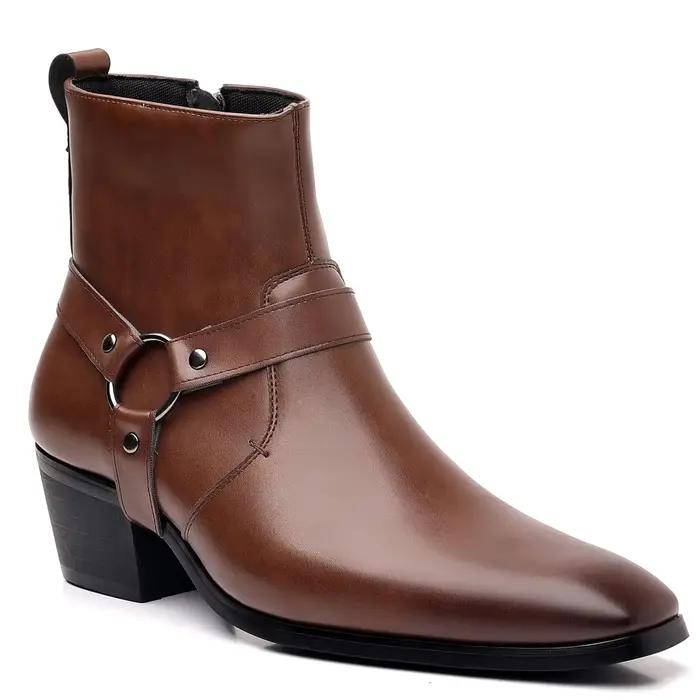 Bottes de chevalier de Cowboy occidentales classiques pour hommes