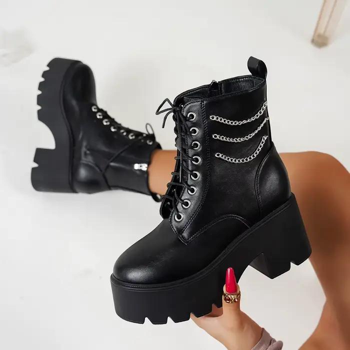 Botines punk gothiques en plein air pour femmes bottes de neige haute qualité et confortables pour l'hiver occasions spéciales