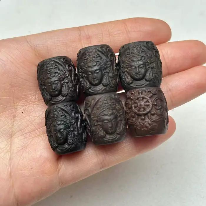 Perles en bois sculptées à la main pour accessoires de bijoux