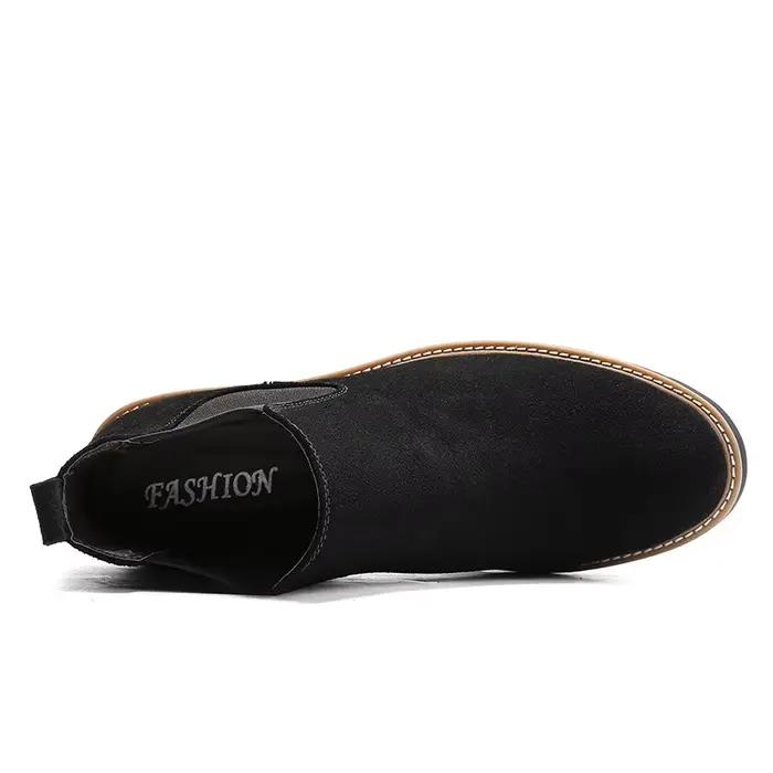 Automne hiver Chelsea bottes hommes Style britannique daim cuir chaussures