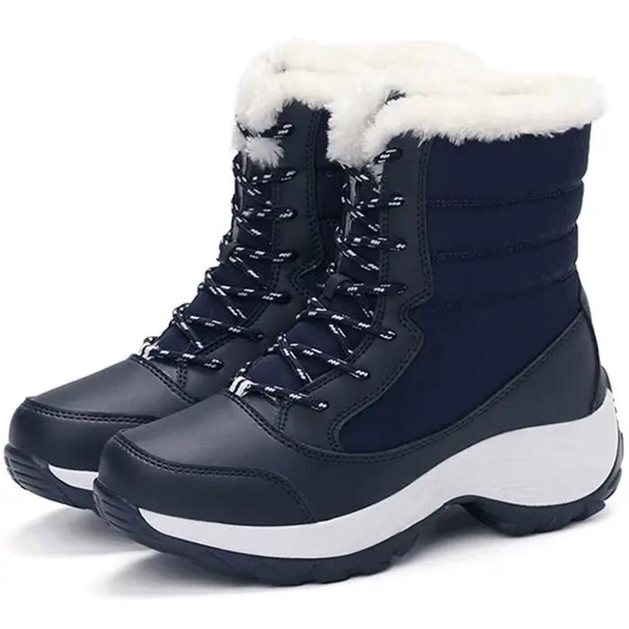 Bottes femme bottes de fourrure légères talons cheville chaussures d'hiver femme mode plate-forme blanche Botas Mujer bottes de neige chaussures d'hiver