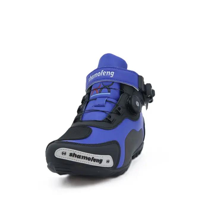 Bottes de moto en cuir pour hommes, respirantes, antidérapantes, résistantes à l'usure, chaussures de course de Cross-country
