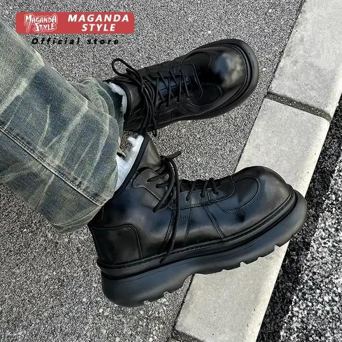 Bottes courtes en cuir velours pour hommes