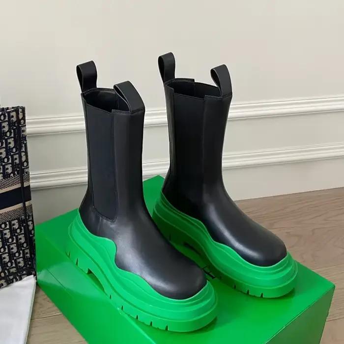 Bottes Chelsea en cuir véritable pour femmes, collection 2026, bout rond, talon plat, mi-bottes, grande taille, mode printemps automne, à la mode, élégance, confort, design unique