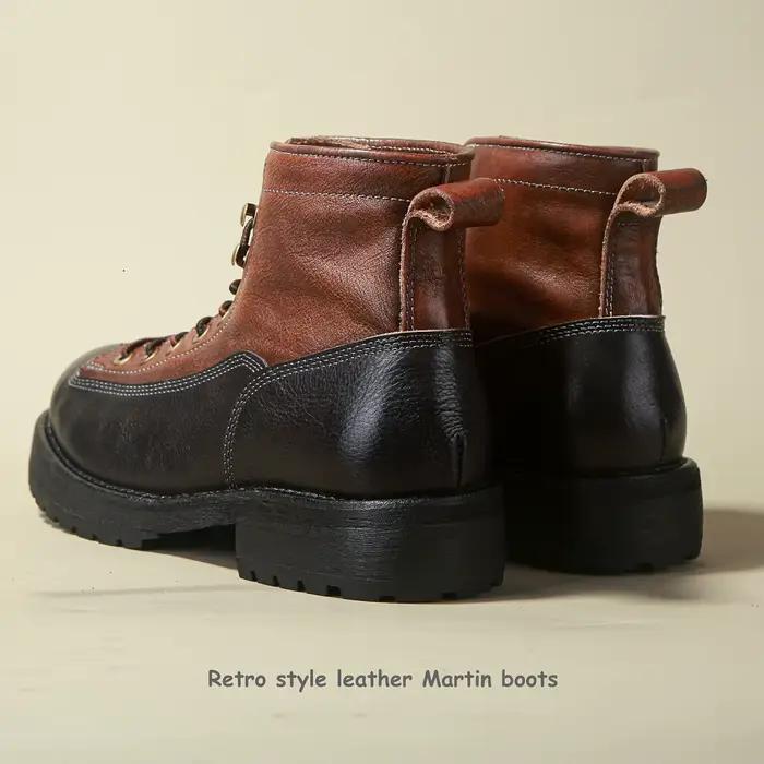 Bottes de travail montantes pour hommes style Amekaji