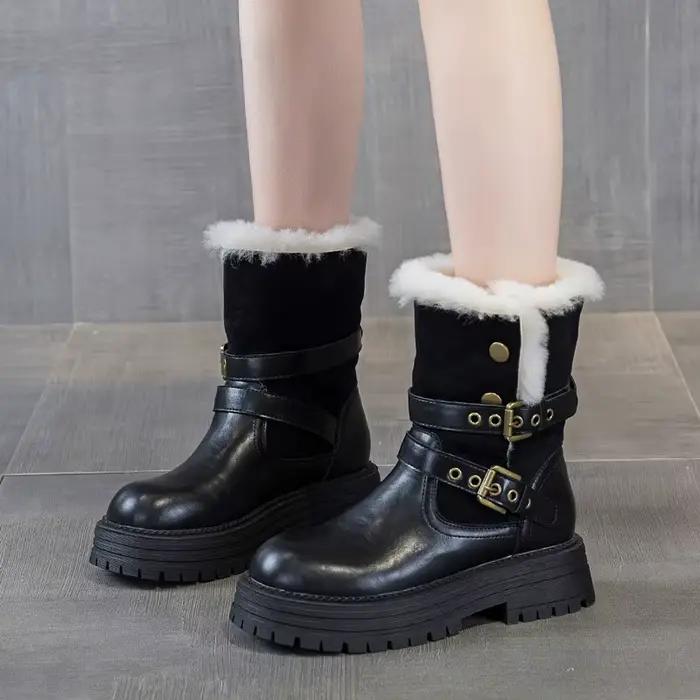 Bottes d'hiver à plateforme pour femmes