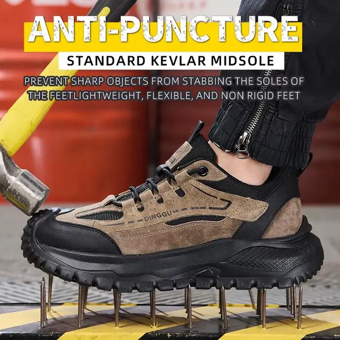 Chaussures de sécurité légères pour hommes et femmes, respirantes, à bout en acier, résistantes aux perforations, baskets de travail, bottes de protection