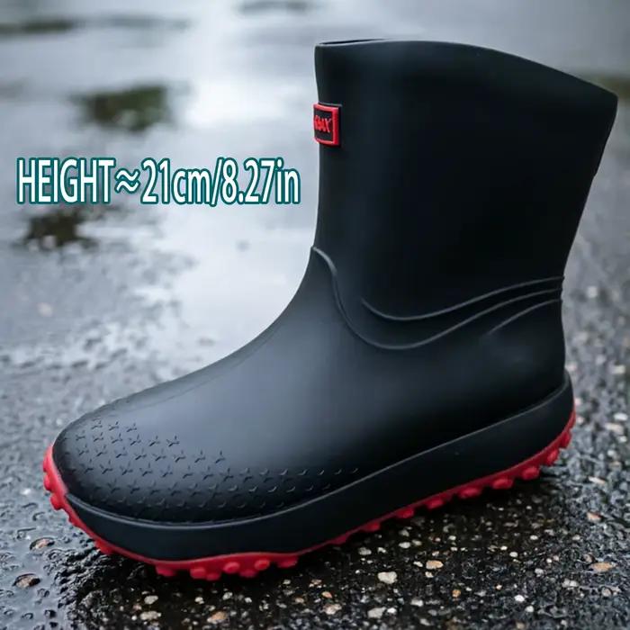 Bottes de pluie de style vêtements de travail pour hommes, haute qualité, pour le travail en extérieur, les trajets quotidiens, la pêche, l'utilisation en cuisine