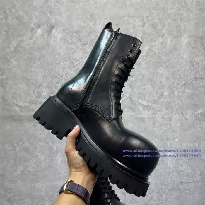 Bottes de moto en Denim noir pour hommes