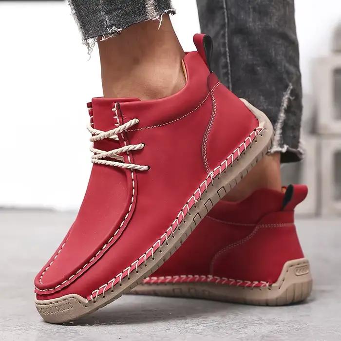 Bottes Militaires Vintage en Toile pour Hommes Taille Adaptable Style Classique Occasions Spéciales