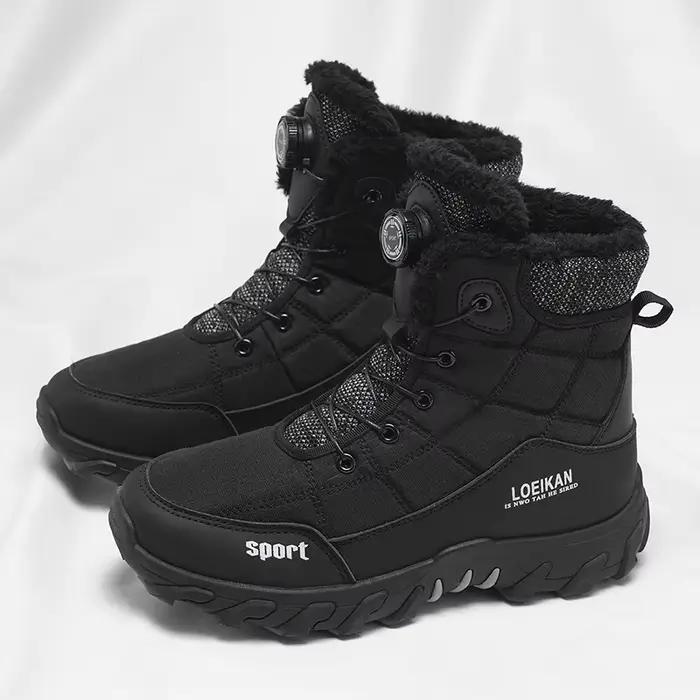 2025 hiver nouveau Style haut de gamme hommes doublé polaire épaissi bottes de neige confortables-extérieur polyvalents chaussures chaudes et à la mode