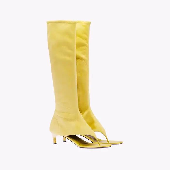 Bottes élastiques en microcarence souple pour femmes, tongs au genou, fermeture éclair latérale, talon bas, cuissardes, nouvelles occasions spéciales