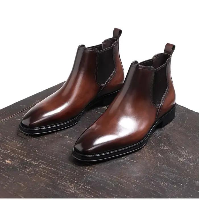Bottes montantes à bout pointu pour hommes